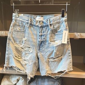 PacSun Ripped Light Blue Jean Shorts